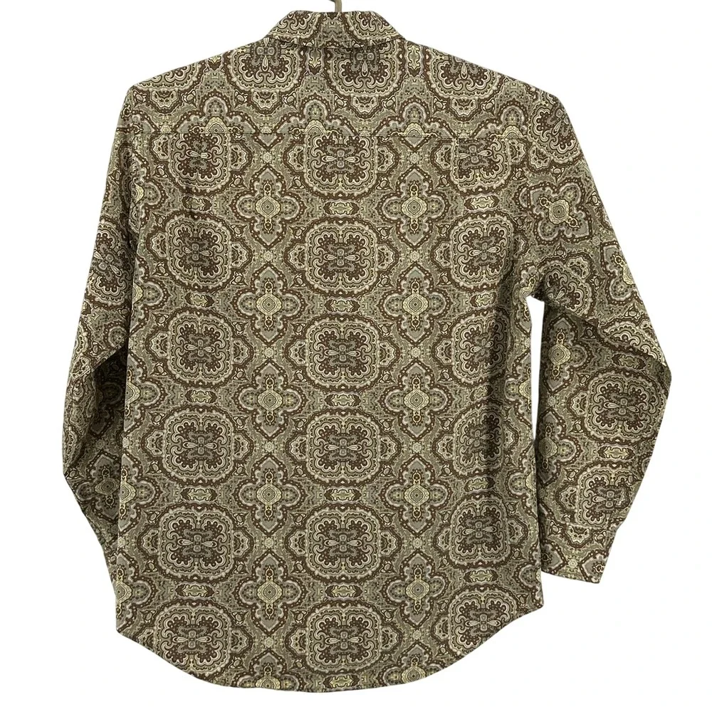 J Crew Mens Size S Button Down‎ Shirt Long Sleeve Patterned Print Cotton
